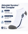 Erkek 6’lı Spor Patik Çorap 39-44 Pamuklu Havlu Destekli Bilek Boy Beyaz Gri