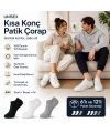 Unisex Patik Çorap 6lı | %85 Pamuklu Geri Dönüşüm İplikli, İnce Dikişli Günlük Spor