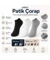 Unisex Patik Çorap 6lı | %85 Pamuklu Geri Dönüşüm İplikli, İnce Dikişli Günlük Spor