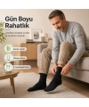 Bambu Çorabı Lastiksiz Dikişsiz Burun Siyah Uzun Konç Hassas Ayaklar İçin