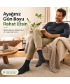 Bambu Çorabı Lastiksiz Dikişsiz Burun Siyah Uzun Konç Hassas Ayaklar İçin