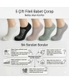 Kadın Fileli Babet Çorap 5’li Set – Nefes Alan, Görünmez, Esnek ve İnce Yazlık Çorap