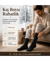 Erkek Siyah Kışlık Termal Havlu Çorap 6lı | Dikişsiz Esnek, Sıcak Tutan, Güçlü Topuk Burun