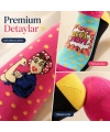Best Mom Kadın Çorabı 36-40 Pamuklu Dikişsiz Burun Pop Art Desenli Renkli Soket Hediyelik Çorap