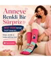 Best Mom Kadın Çorabı 36-40 Pamuklu Dikişsiz Burun Pop Art Desenli Renkli Soket Hediyelik Çorap