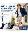 Erkek Çocuk Pamuklu Çizgili Patik Çorap 8li | Nefes Alan Esnek Okul Günlük Spor Çorabı