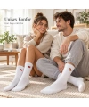 UNİSEX Çorap Beyaz Hayvan Nakışlı 3lü Set Yengeç Yılan Kedi Desenli Uzun Soket Günlük Spor Çorabı