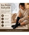 Kadın Siyah Kışlık Termal Uzun Çorap 6lı | Dikişsiz Havlu, Sıcak Tutan, Güçlü Topuk Burun