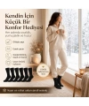Kadın Siyah Kışlık Termal Uzun Çorap 6lı | Dikişsiz Havlu, Sıcak Tutan, Güçlü Topuk Burun