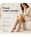 Kadın 4lü Set Anne Masaj Tabanlı Dizaltı Çorap 80 Denye Esnek Rahat Günlük Kullanım