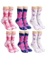 Unisex Batik Desenli Çorap 6lı Set Pamuklu Renkli Uzun Soket Dikişsiz Nefes Alan Günlük Spor Çorabı
