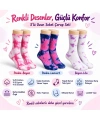 Unisex Batik Desenli Çorap 6lı Set Pamuklu Renkli Uzun Soket Dikişsiz Nefes Alan Günlük Spor Çorabı