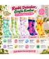 Unisex Batik Desenli Çorap 5li Set Renkli Pamuklu Uzun Soket Dikişsiz Nefes Alan Günlük Spor Çorabı