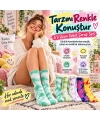 Unisex Batik Desenli Çorap 5li Set Renkli Pamuklu Uzun Soket Dikişsiz Nefes Alan Günlük Spor Çorabı