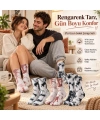 Unisex Batik Desenli Çorap 3lü Set Pamuklu Uzun Soket Günlük Spor Nefes Alan Dikişsiz