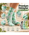 Unisex Batik Desenli Çorap 6lı Set Renkli Pamuklu Uzun Soket Dikişsiz Nefes Alan Günlük Spor Çorabı