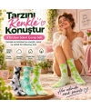 Unisex Batik Desenli Çorap 3lü Set Renkli Pamuklu Uzun Soket Dikişsiz Nefes Alan Günlük Spor Çorabı
