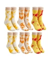 Unisex Batik Desenli Çorap 6lı Set Pamuklu Renkli Uzun Soket Dikişsiz Nefes Alan Günlük Spor Çorabı