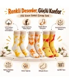 Unisex Batik Desenli Çorap 3lü Set Pamuklu Renkli Uzun Soket Dikişsiz Nefes Alan Günlük Spor Çorabı