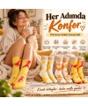 Unisex Batik Desenli Çorap 3lü Set Pamuklu Renkli Uzun Soket Dikişsiz Nefes Alan Günlük Spor Çorabı