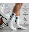 Erkek Kaydırmaz Futbol Basketbol Tenis Spor Çorap | Beyaz Kaymaz Tabanlı Dikişsiz Parfümlü