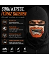 Unisex Sakallı Puro Baskılı Balaklava 1 Adet Tek Beden Viskoz Kask İçi Outdoor Maske