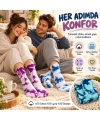 Unisex Batik Desenli Çorap 6Lı Set Pamuklu Renkli Uzun Soket Dikişsiz Nefes Alan Spor Çorabı Günlük