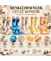 Unisex Batik Desenli Çorap 5li Set Pamuklu Renkli Uzun Soket Dikişsiz Nefes Alan Günlük Spor Çorabı