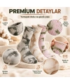 Unisex Batik Desenli Çorap 3lü Set Pamuklu Uzun Soket Dikişsiz Nefes Alan Günlük Spor Konfor Çorabı