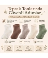 5’li Kaydırmaz Tabanlı Erkek Bebek Çorap Seti İnce Dikişli Toprak Tonları