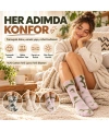 Unisex Batik Desenli Çorap 6lı Set Pamuklu Uzun Soket Dikişsiz Nefes Alan Günlük Spor Konfor Çorabı