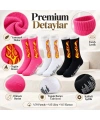 Unisex Alev Desenli Çorap 6lı Set Pamuklu Uzun Soket Dikişsiz Nefes Alan Günlük Spor Çorabı Yumuşak