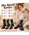 Unisex Kedi Desenli Çorap 6lı Set Pamuklu Renkli Uzun Soket Dikişsiz Nefes Alan Rahat Günlük Çorap