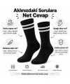 Unisex Siyah Çorap Beyaz Çizgili 6lı Set Uzun Soket Günlük Spor Kolej Stil Rahat Şık Tasarım Modeli