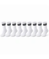 Unisex Beyaz Çorap Siyah Çizgili 9lu Set Uzun Soket Günlük Spor Kolej Stil Kadın Erkek Çorabı