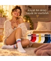 Unisex Renkli Çorap Çizgili 16lı Set Uzun Soket Günlük Spor Kolej Stil Rahat Kadın Erkek Çorabı