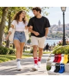 Unisex Renkli Çorap Çizgili 8li Set Uzun Soket Günlük Spor Kolej Stil Rahat Şık Kadın Erkek Çorabı