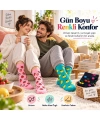 Kadın Ve Erkek Çorap Meyve Desenli Renkli 6lı Set Uzun Soket Günlük Rahat Spor Çorap Seti