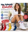 Unisex Renkli Çorap Çizgili 12li Set Uzun Soket Günlük Spor Kolej Stil Rahat Şık Kadın Erkek Çorabı
