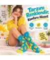 Renkli Civciv Desenli Unisex Soket Çorap | Yumuşak, Esnek ve Konforlu Günlük Kullanım 6lı Set
