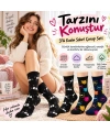 Unisex Kedi Desenli Çorap 3lü Set Pamuklu Renkli Uzun Soket Dikişsiz Nefes Alan Rahat Günlük Çorap