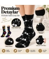 Unisex Kedi Desenli Çorap 3lü Set Pamuklu Renkli Uzun Soket Dikişsiz Nefes Alan Rahat Günlük Çorap