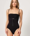 Siyah Göğsü Açık Agraflı Body Korse - SSSSSS6307-9336