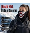 Unisex Palyaço Baskılı Balaklava Maske 1 Adet Tek Beden Viskoz Kask İçi Outdoor Motosiklet Maskesi