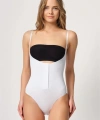 Beyaz Göğsü Açık Agraflı Body Korse - SSSSSS7551-3792