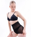 Siyah Lazer Kesim Tül Toparlayıcı Slip Hayalet Külot Korse - SSSSSS3679-3222
