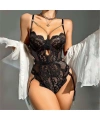 Şık Tasarım Siyah Dantel İşlemeli Zincir Detaylı Fantezi Body Jartiyer Takım? - SSSSSS3629-8