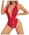 Kırmızı Özel Bölgesi Açık Dantel İşlemeli Fantezi Body - SSSSSS3455-2879