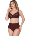 Bordo Yan Destekli Toparlayıcı Balenli Sütyen - SSSSSS6467-2204