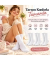 Unisex Beyaz Soket Çorap %80 Pamuk 12li Set Dikişsiz Burun Takviyeli Esnek Günlük Spor Çorabı Rahat